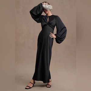 Significant Other Demi Backless Long-Sleeve Column Gown (BHLDN)